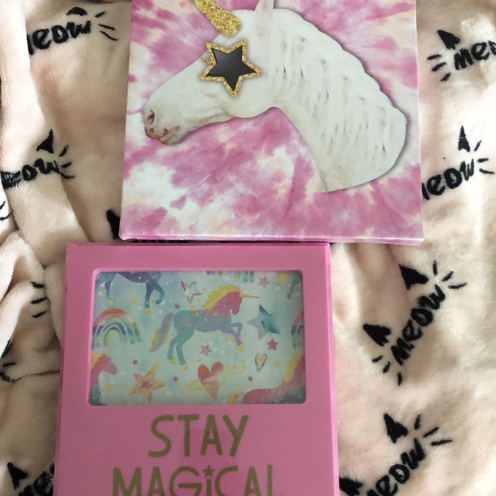 Magical unicorn room decor pictures. 2 piece set.